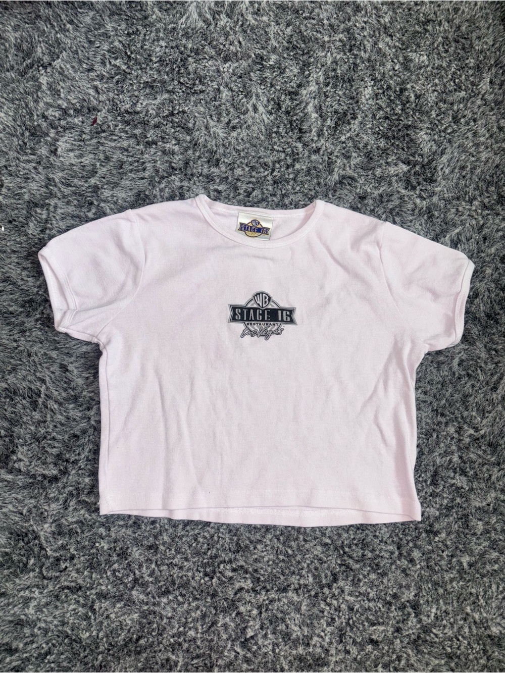 Warner Bros. Light Pink Stage 16 Logo Tee
